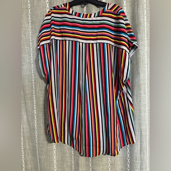 Torrid Colorful Striped Blouse NWT - Picture 2 of 7